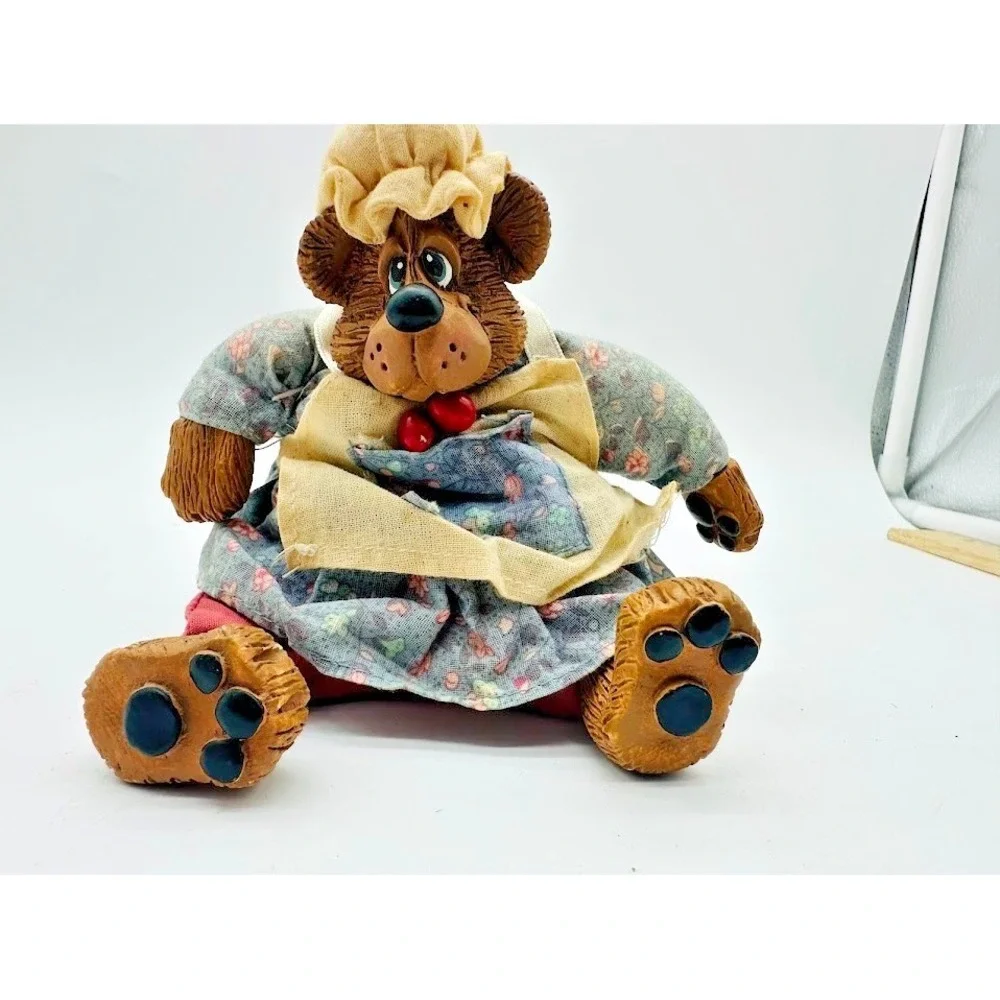 Russ Berrie Vintage Bear Doll Critter Factory Collectible Decor